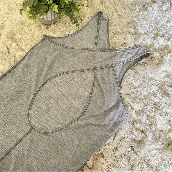 Lululemon Physically Fit Tank Wee Stripe Heathered Medium Grey - Picture 5 of 6
